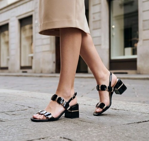 Schwarze lack damen - schwarze,